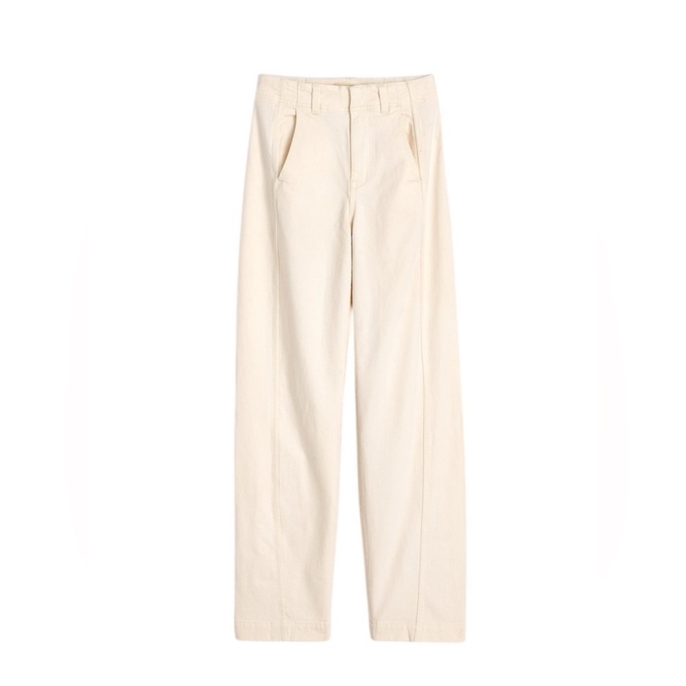 Madewell Cream Wide-Leg Jeans